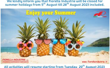 Fiorella Industrie – 😎 – Happy Summer –  🏝️ – Holiday Closure – 🏖️