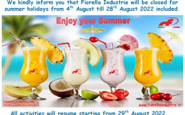 Fiorella Industrie – 😎 – Happy Summer –  🏝️ – Holiday Closure – 🏖️